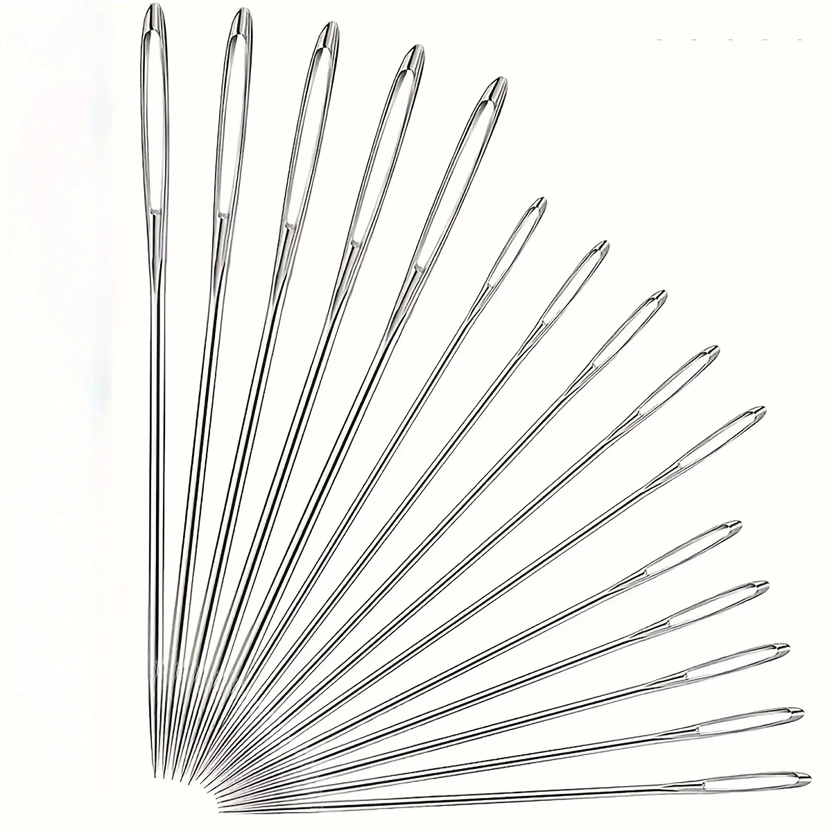 A Set Of 15 Large-eye Sewing Needles, Suitable For Home Use, Hand Sewing, Quilting For The Elderlying.