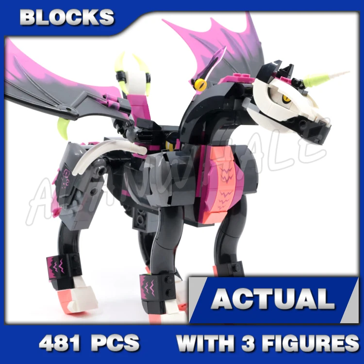 481pcs Dream Pegasus Flying Horse Nightmare Mythical Creature 81457 Building Blocks Toy Compatible With Model