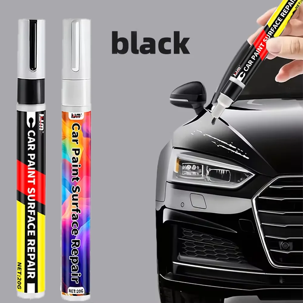 KJM 20g Car Scratch Repair Paint Pen DIY Touch-Up Kit Black/White Options Efficient Surface Repair Tool for Painted Surfaces