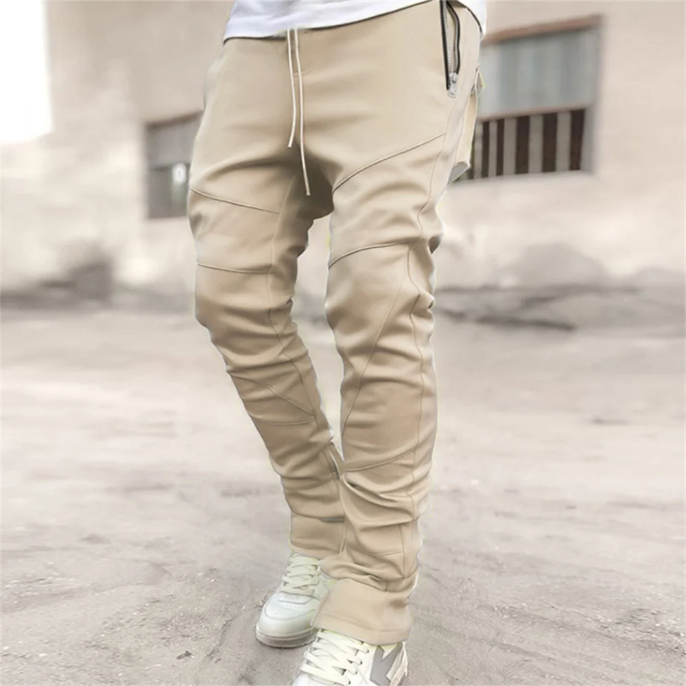 Fashion Mens Slim Pants Casual 2023 Spring Summer Skinny Pencil Pants Mid Waist Trousers For Men Clothes Streetwear pantalon y2k