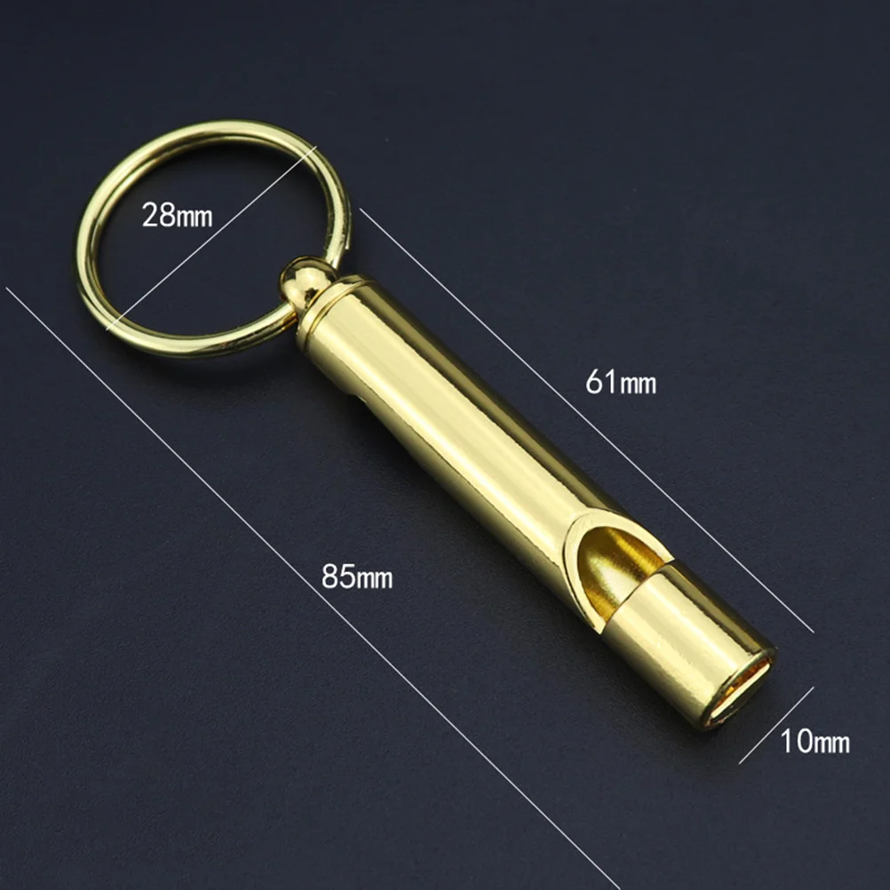 2 Pcs Key Chain Pendant Whistles Multipurpose Survival Referee Retro Brass Car Outdoor Equipment