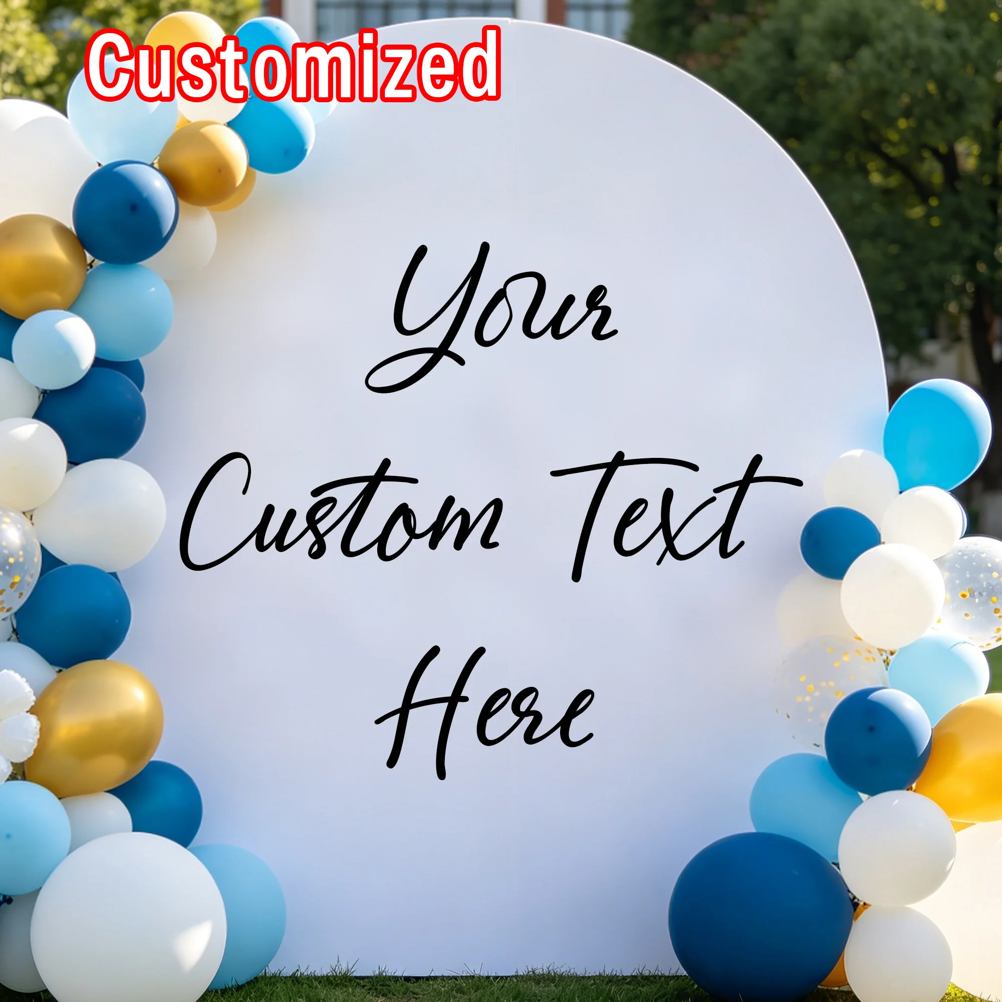 3Lines/1Set Custom Text Vinyl Arch Backdrop Decals Personalized Wall Sticker for Wedding Birthday Party Christmas Decoration
