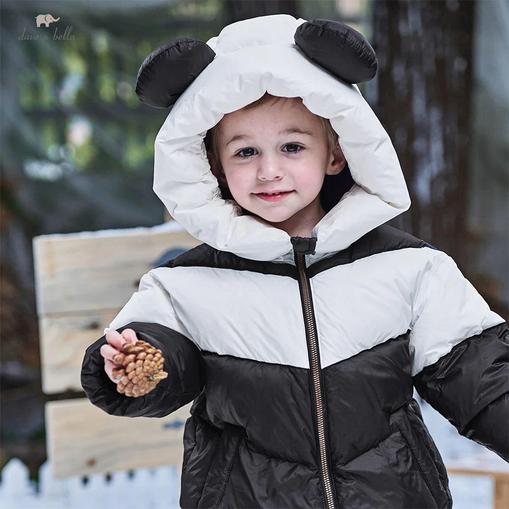 

Dave Bella Boys Down Jacket Autumn Winter Kids Plush Warm Hooded Waterproof White Duck Down Overcoat Children Clothing DB4251069