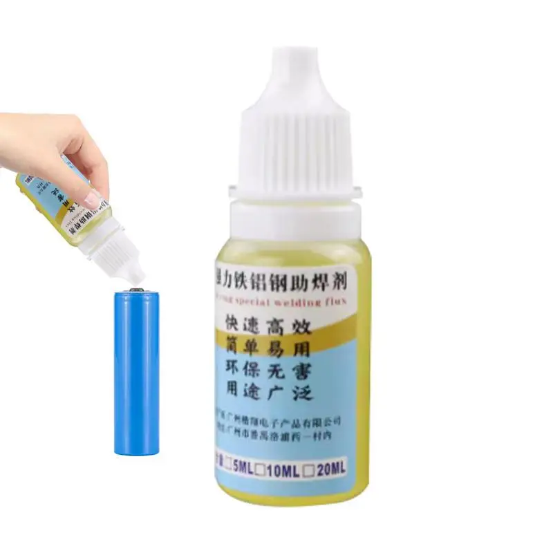 10ml/Bottle No-clean Liquid Flux Safe Welding Soldering Tool Advanced Quick Welding Oil For Pure Aluminum/Stainless Steel/Copper