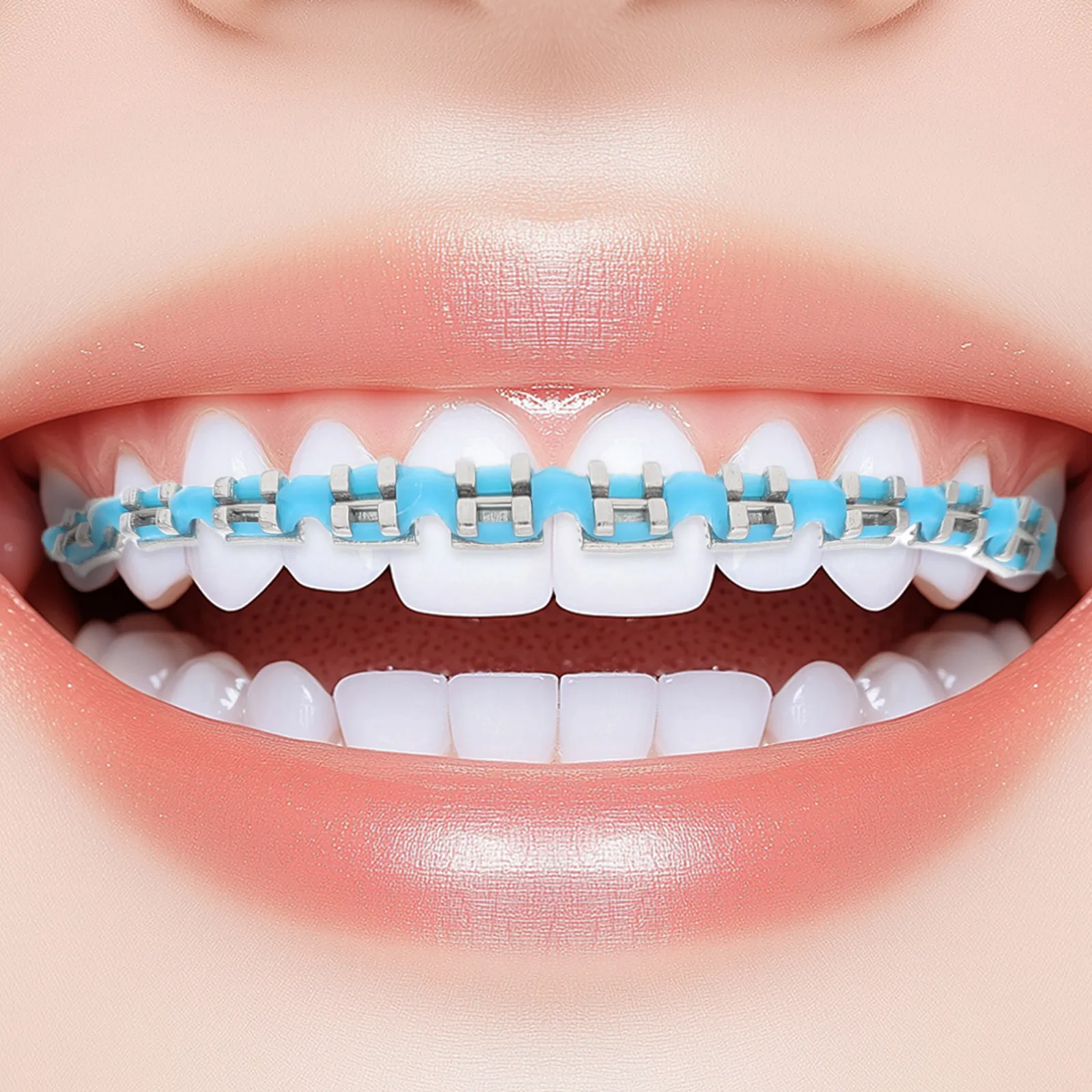 2Pcs Dental Decorations Braces Ornament Stylish Comfortable Fit Easy Install Removable Portable Teeth Ligature Ties