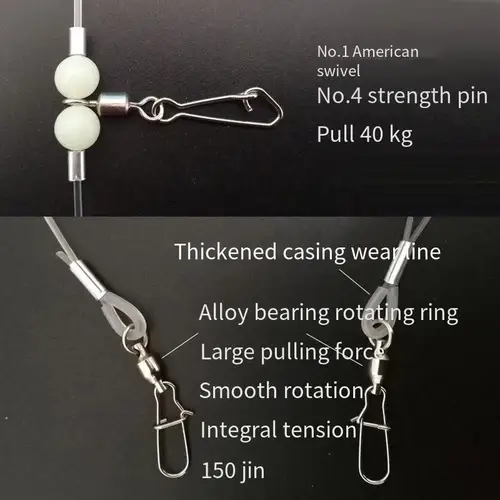 Imagen 2 del producto Equipo de pesca PD, gancho de fila de pesca de mar, mango de palangre, línea de pesca de barco, gancho inferior, juego de anzuelos tándem