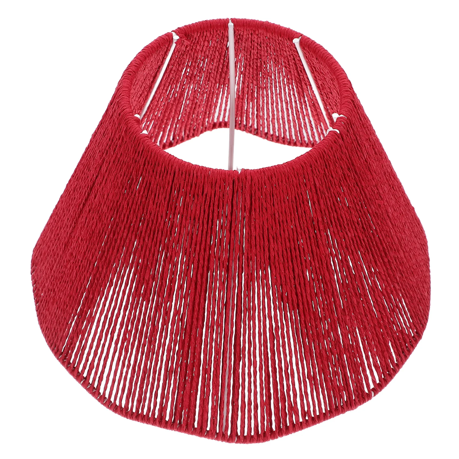 

Sturdy Durable Paper Rope Lampshade Woven Iron Frame Light Cover Ceiling Hanging Decorative Home Hotel Cafe Bar Farmhouse Retro