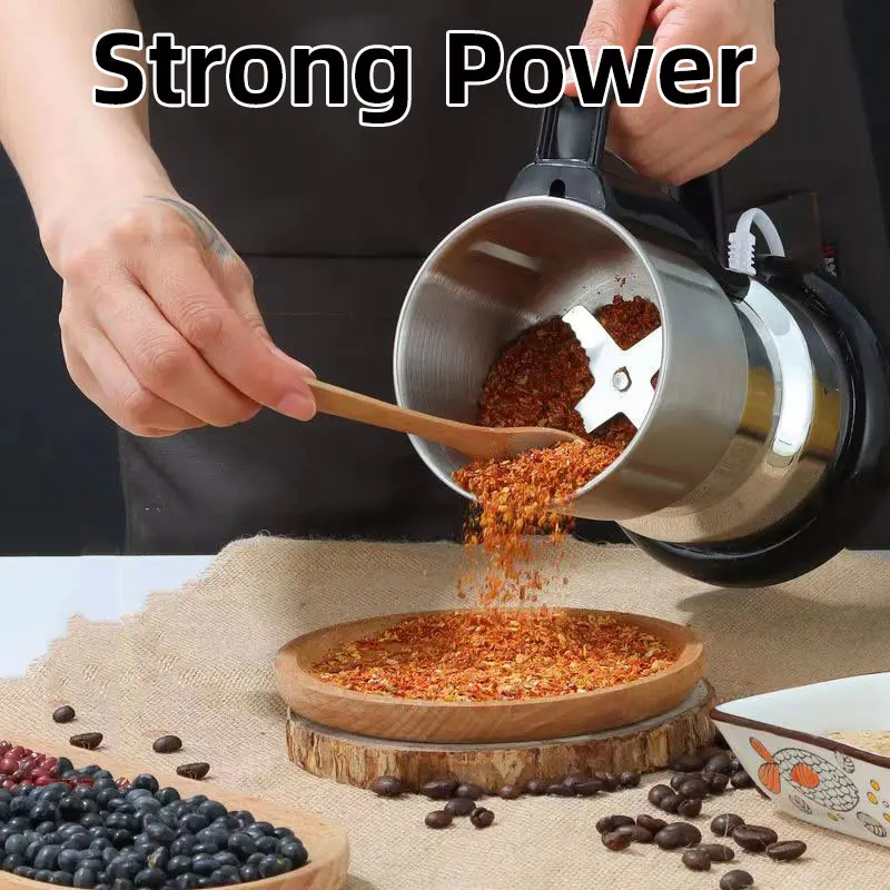 300W Electric Grinder,600ml Blender,8-Leaf Stainless Steel,Fast Crushing Machine For Household Small Grains Miscellaneous Beans