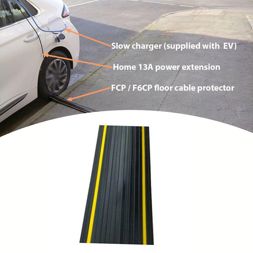 1M Floor Cable Protection Cover Floor Cable Cover Rubber Trunking Hider Covers Electric Wire Slot Power Cable Protector For Home