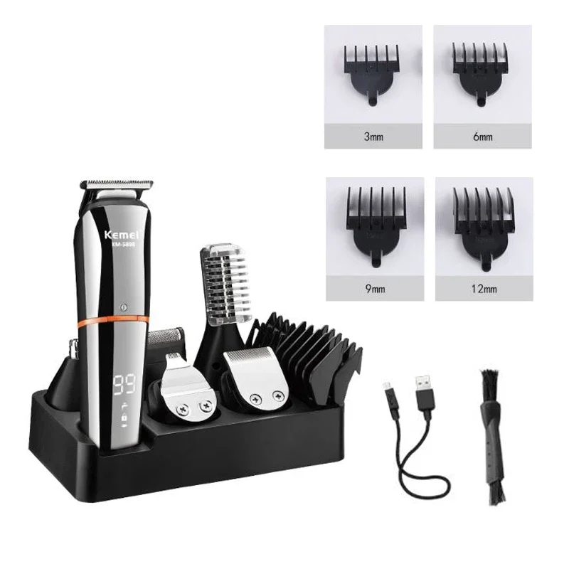 11in1 Multi Hair Trimmer Men Facial Beard Body Grooming Kit Electric Clipper Nose Ear Trimmer Rechargeable