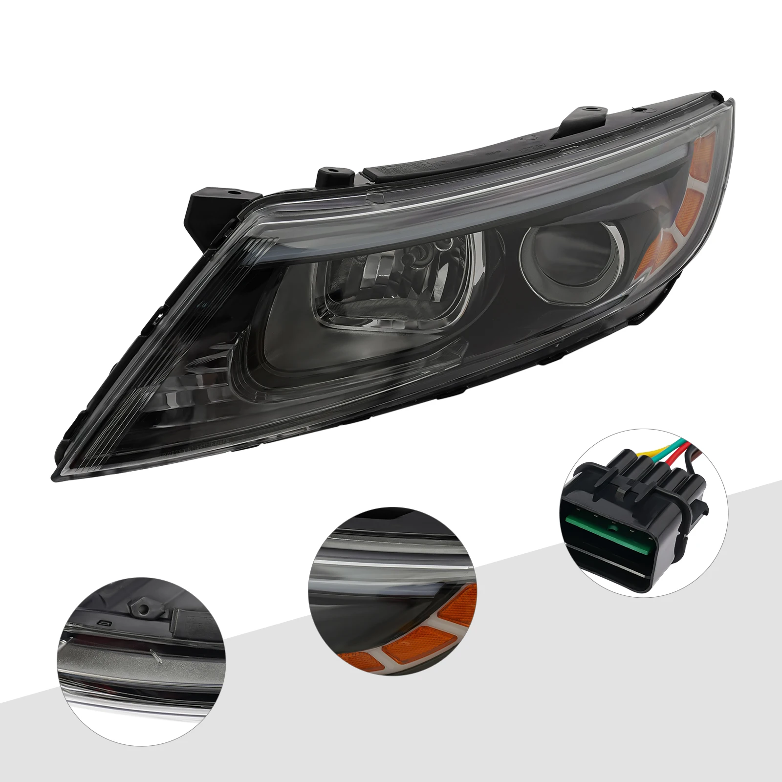 2014-2015 Kia Optima용 헤드라이트, 맞춤형 핏, 내구성이 뛰어난 PC 소재, 충격 방지, 안전하고 명확한 야간 운전 보장