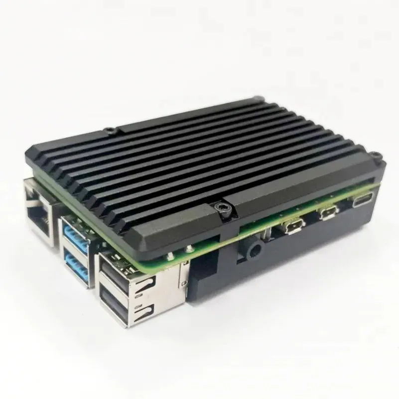 Metal Armor Case for 4B, CNC Aluminum Enclosure, Dual Fan Cooling Heatsink Shell
