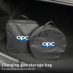 Car Charge Cable Storage Box Charging Gun Organiser For OPEL OPC LINE Zafira b Corsa d Insignia Mokka Regal