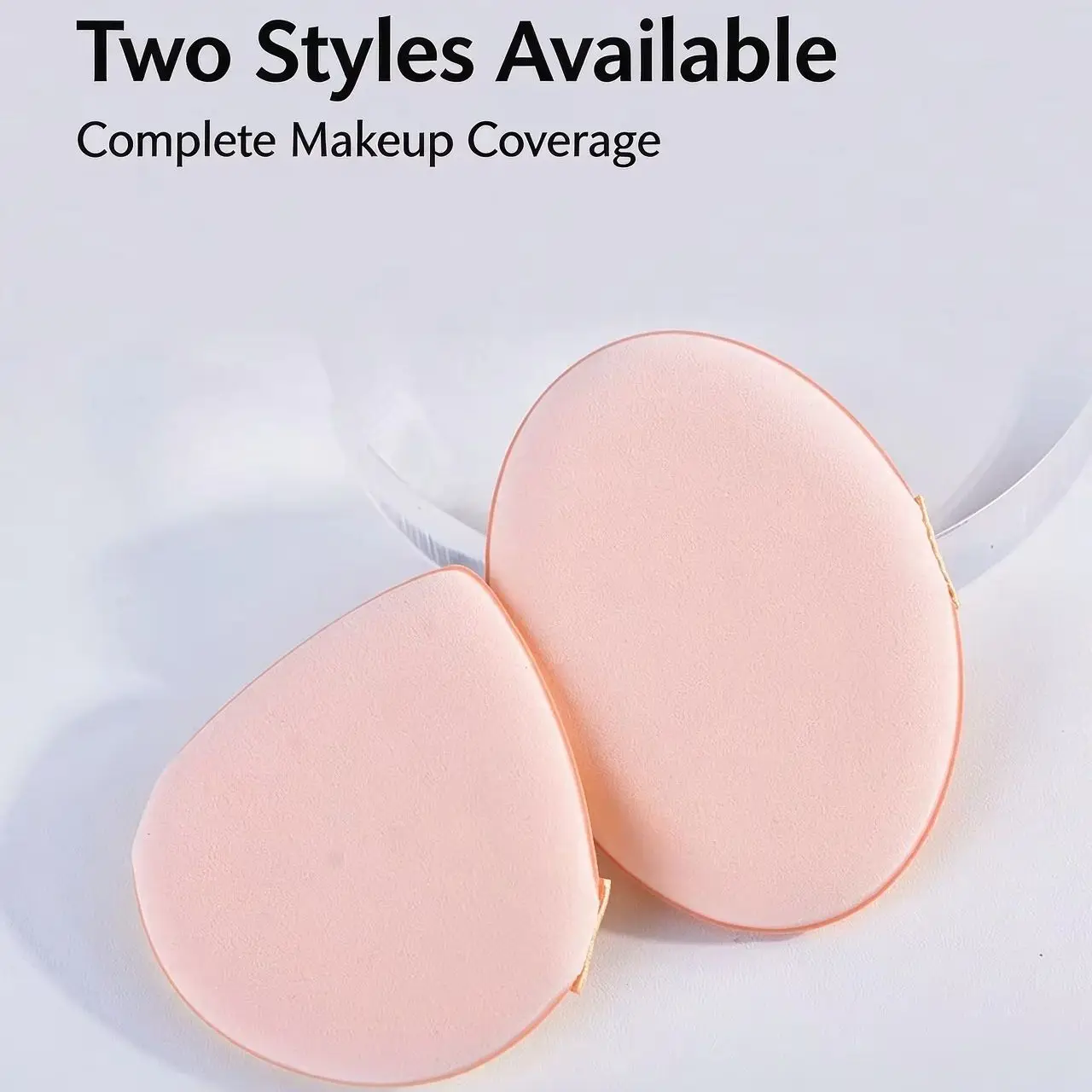Thickened Cushion Powder Puff 2 Pack Wet Dry Makeup Sponge Soft Bouncy Low Powder Absorption for Foundation Setting Powder