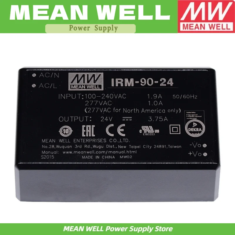 

MEAN WELL IRM-90 IRM-90-12 IRM-90-24 IRM-90-48 AC-DC PCB-Mount Green Power Module IRM-90 12V 24V 48V