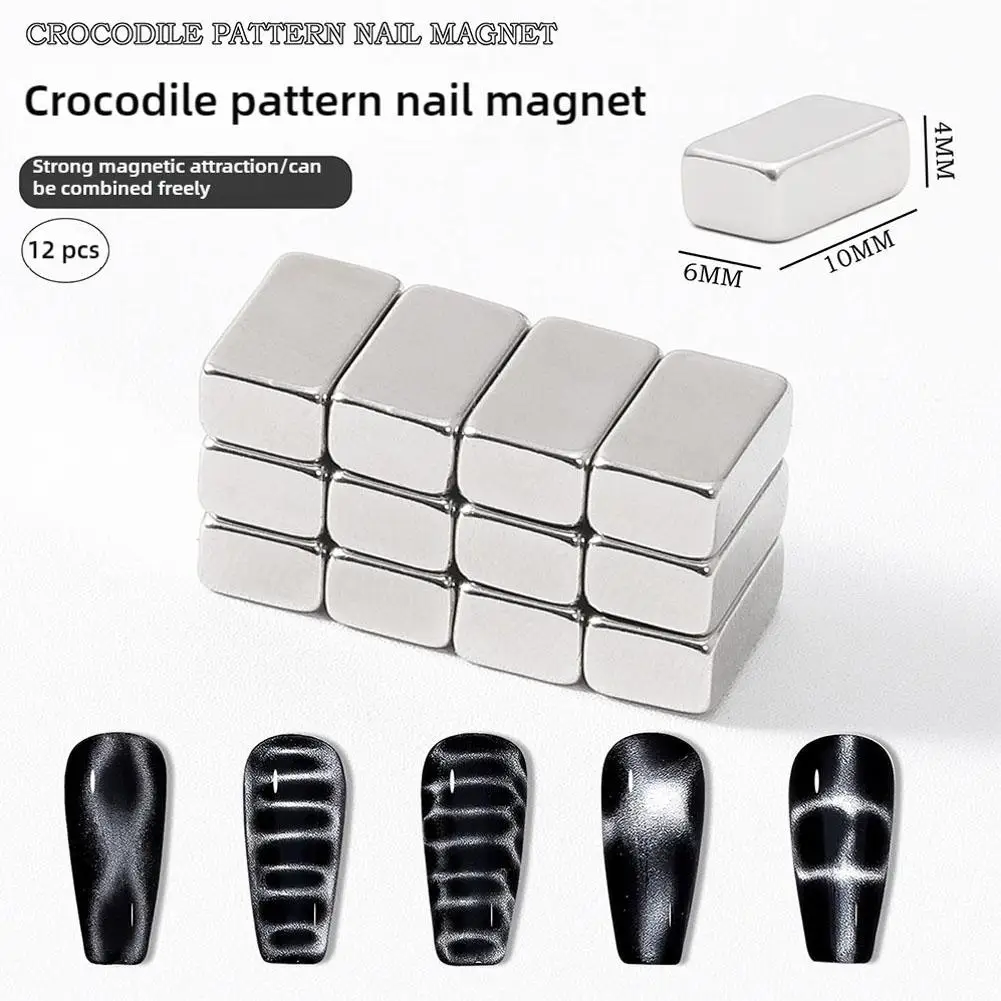 Multifunctionele magneet Nail Art Cat Eye Krokodilpatroon Golf Geometrische nagel UV Magnetische aantrekkingskracht Magneten Manicure DIY Tool