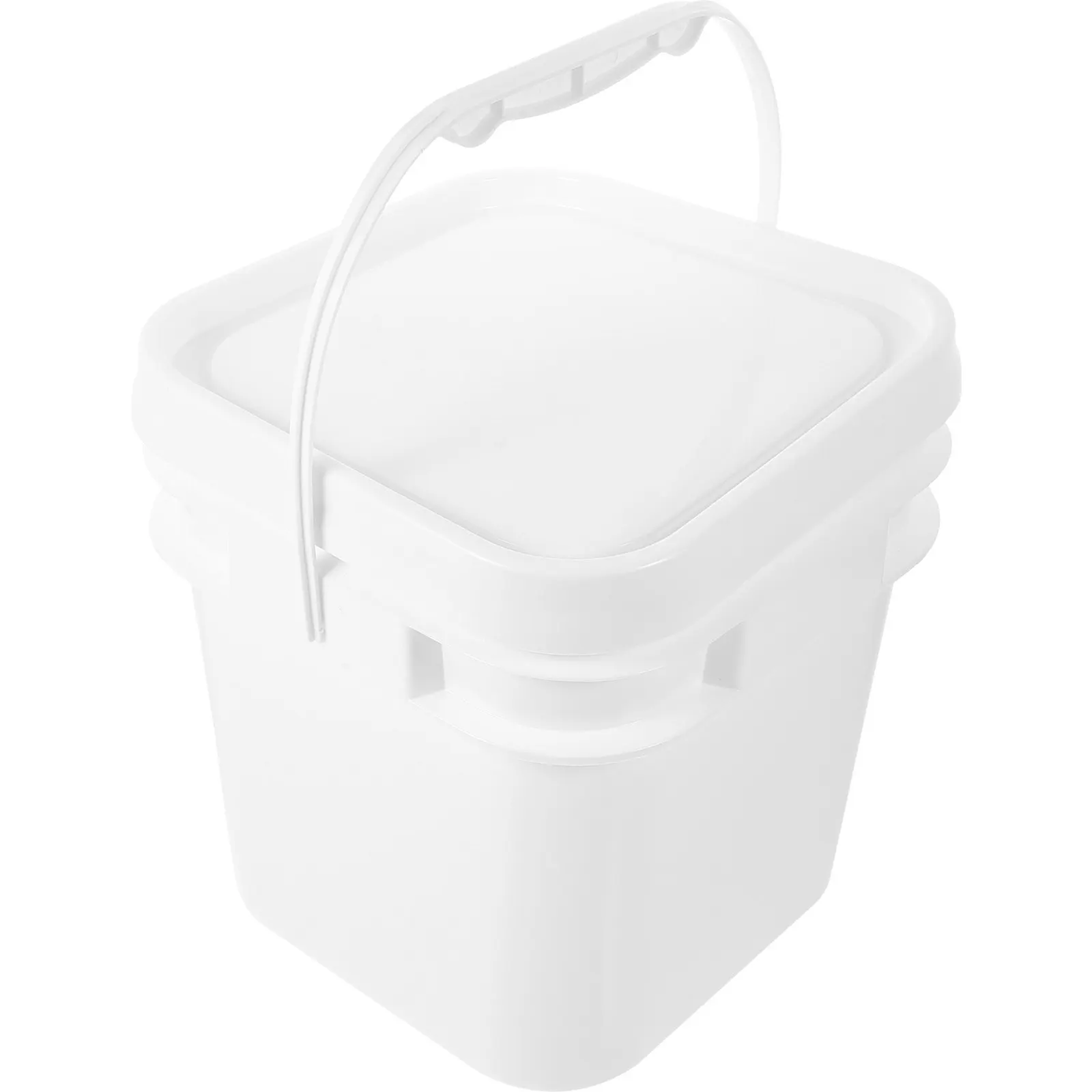 PP Plastic Paint Bucket with Handle Round Storage Container for Pigment Oil Acrylic Painting Art Supplies Home Workshop