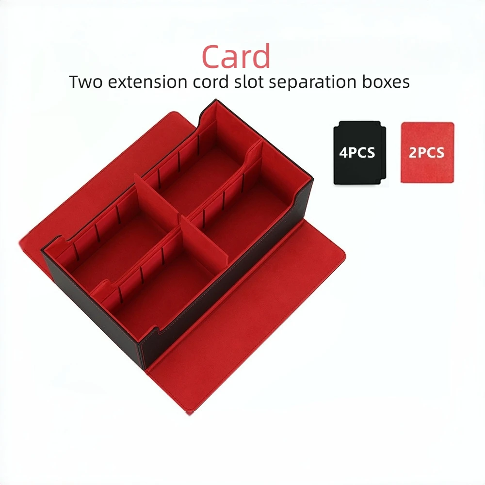 New Design  Two Rows Separation Box 910 With Slot Game King Mtg Three Kingdoms Kill Pu Leather Flannel Cassette Card Sleeves Mtg