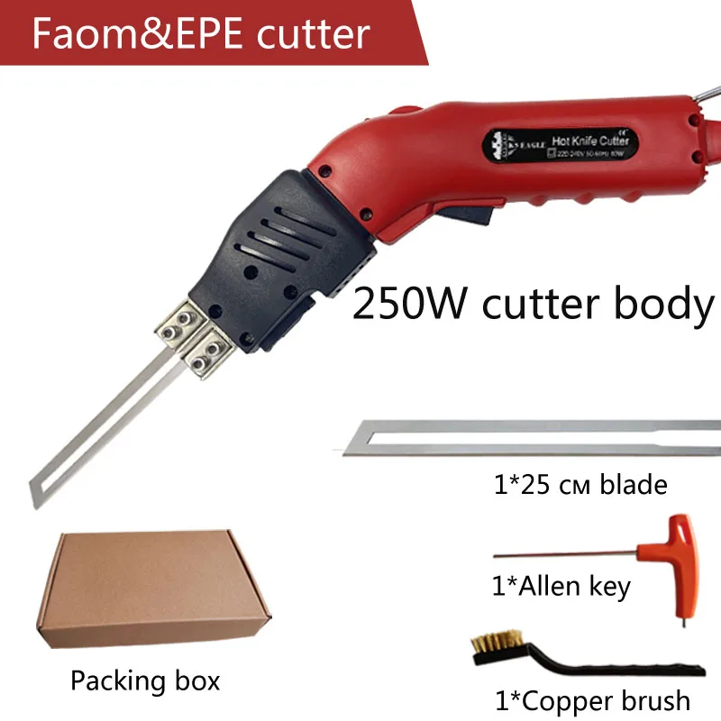 

250W Handheld Electric Foam Sponge Cutting Machine Styrofoam EPE Hot Knife Cut Tool Electric Hot Wire Rope and webbing Cutter