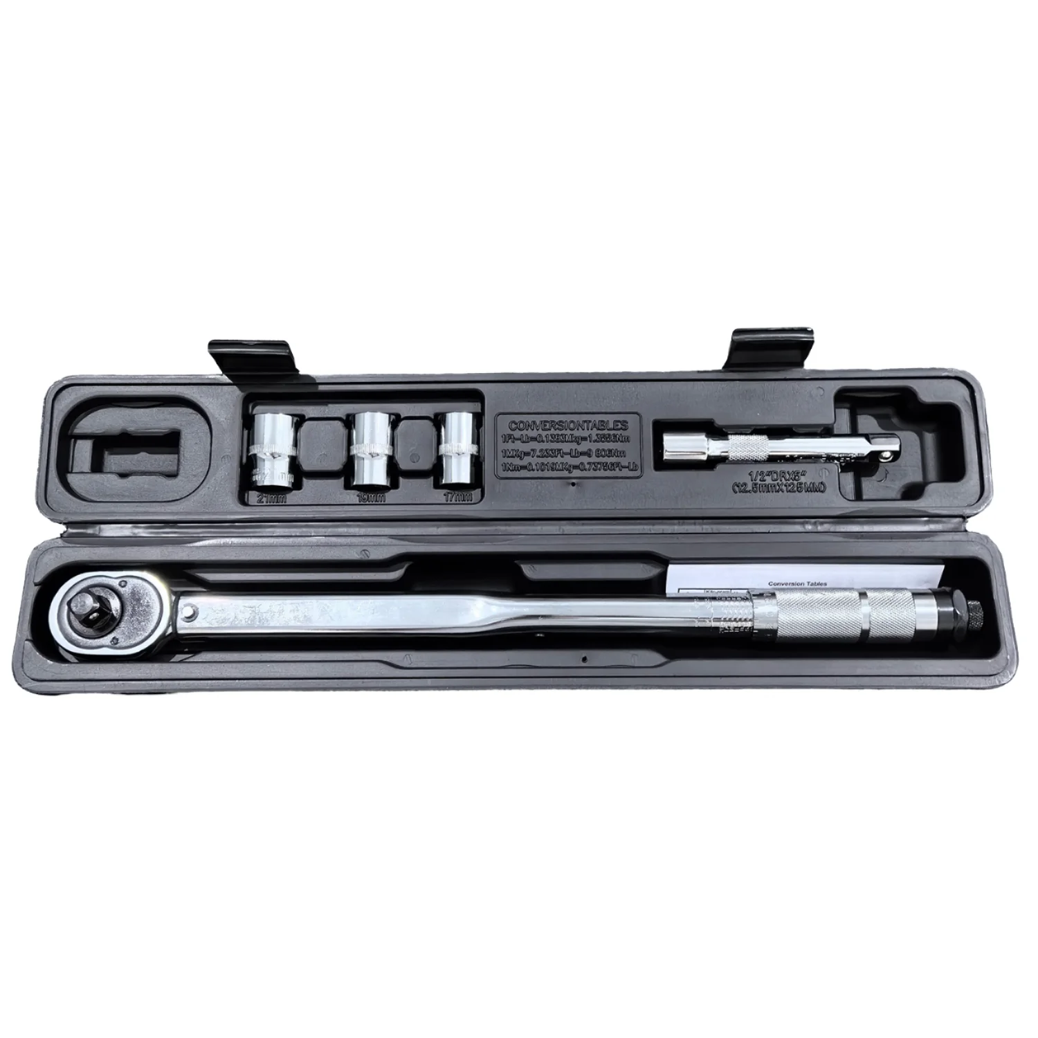 

Adjustable Chrome-Finish Carbon Steel Torque Wrench Customizable OEM Preset Torque Tool