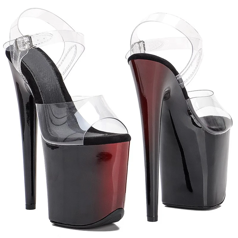 

Women's 20CM/8inches PVC Upper Plating Platform Sexy High Heels Sandals Pole Dance Shoes 038