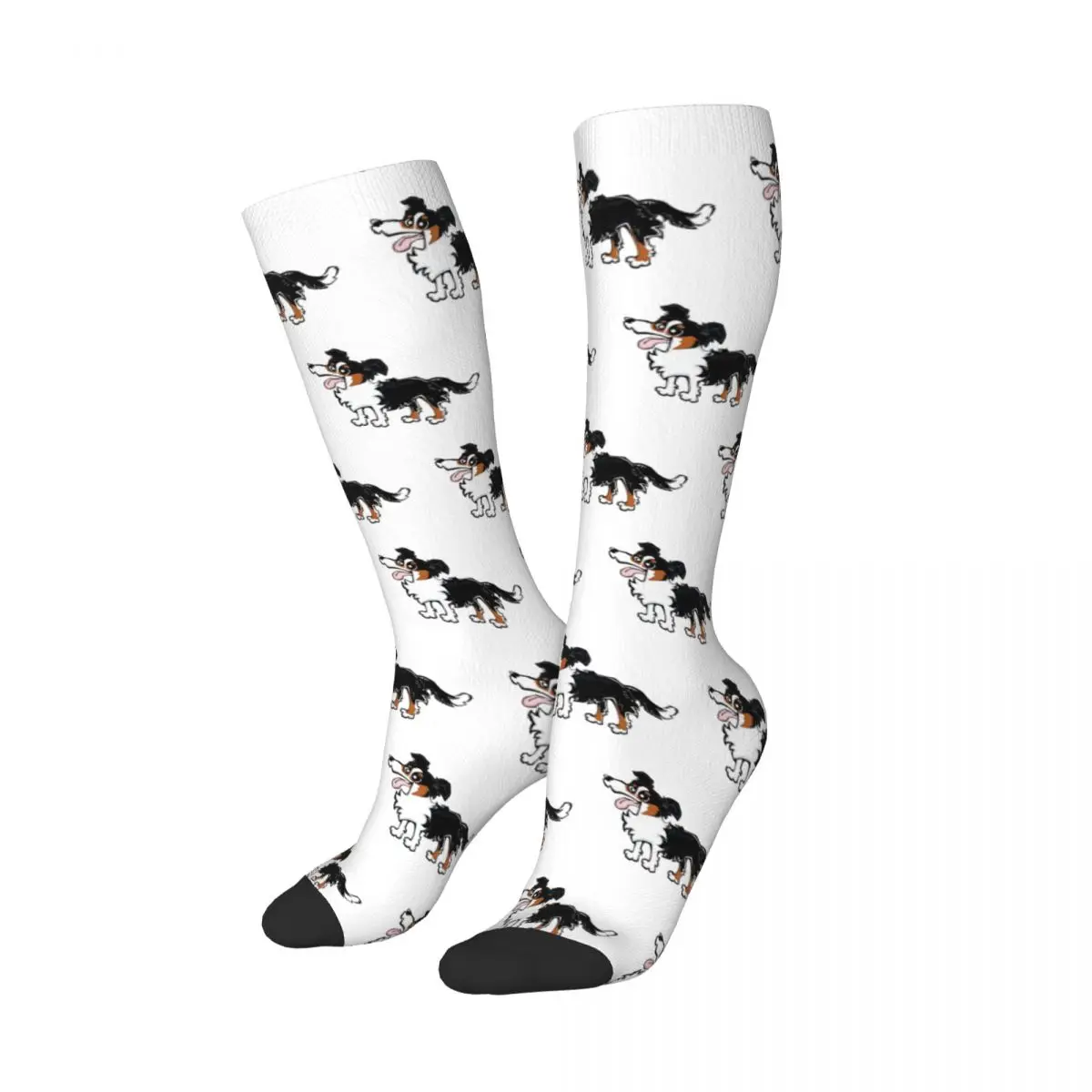 Border Collie Socks Harajuku Super Soft Stockings All Season Long Socks Accessories for Man's Woman's Gifts