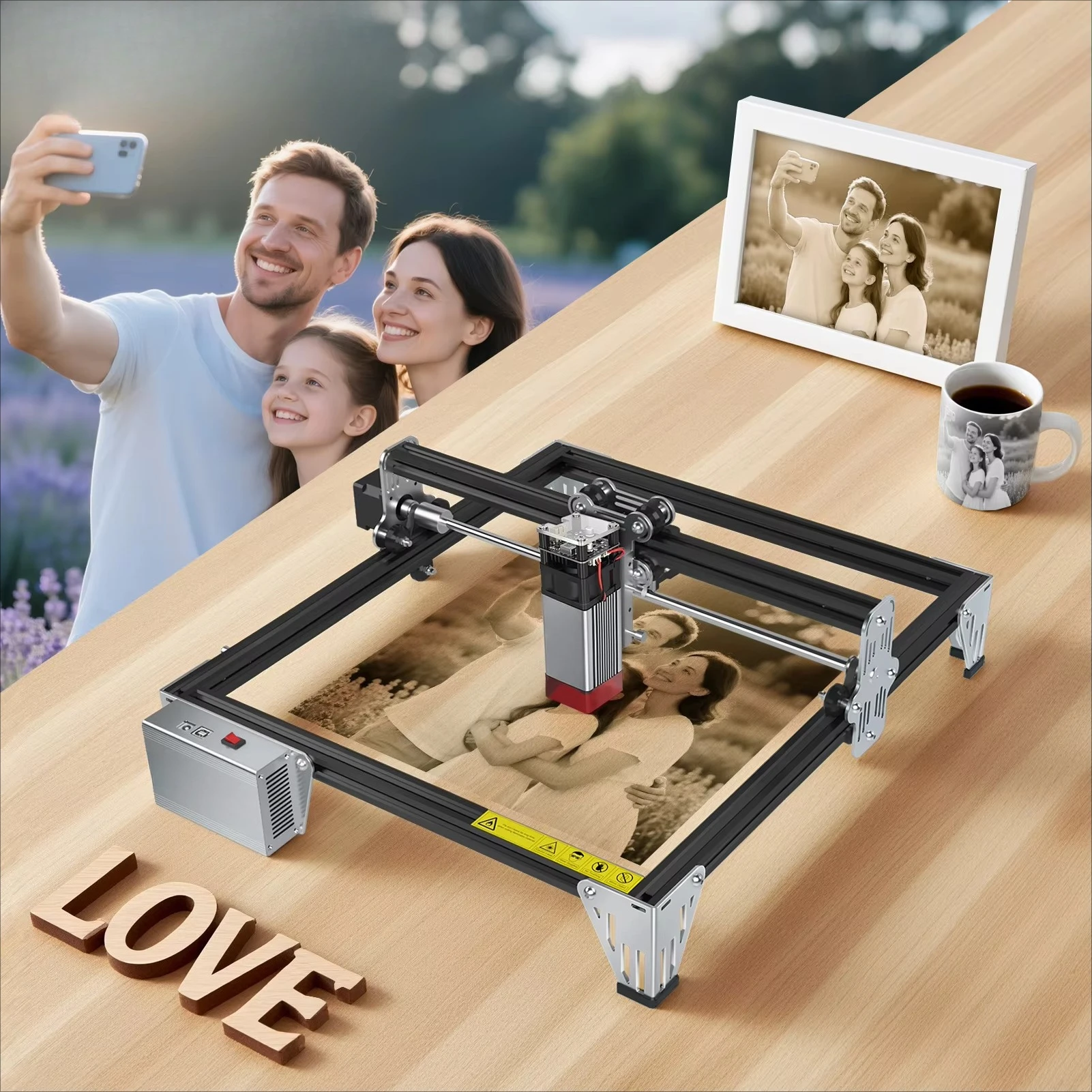 K1 MINI 5W 3d coherent light  Engraving and Cutting Machine for Wood Metal Acrylic Cup Rubber Stamp DIY Tools