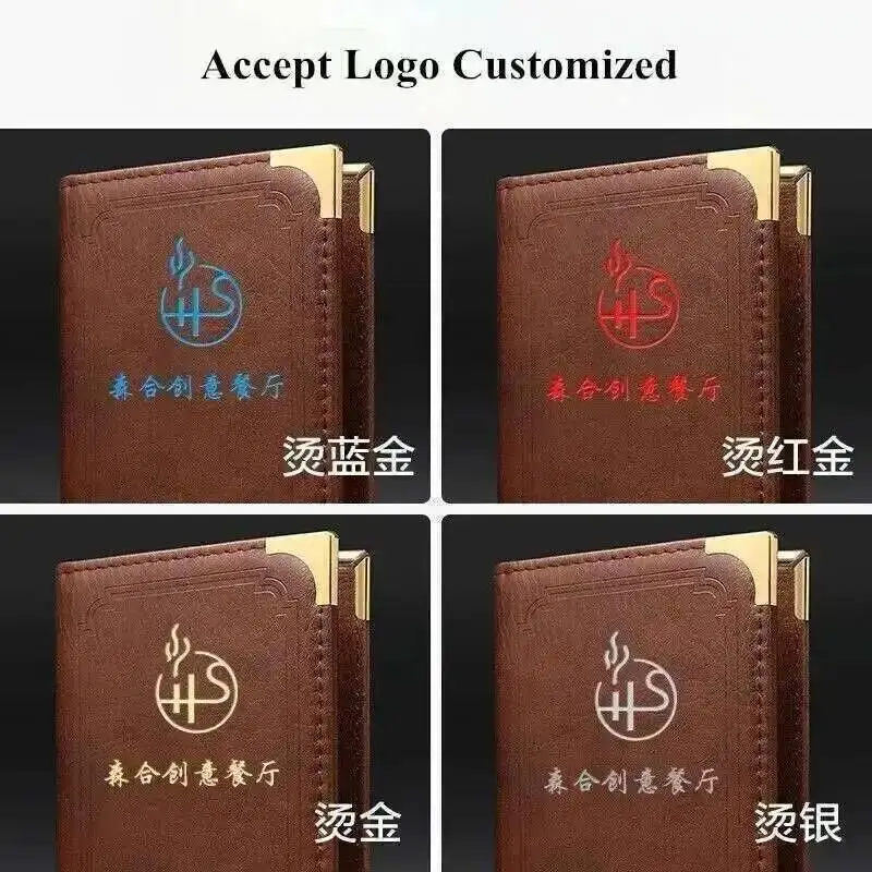 5 pcs PU Leather Server Book Organizer Restaurant Guest Check Presenters Card Holder Menu Bill Receipt Holder Folder Sign Holder
