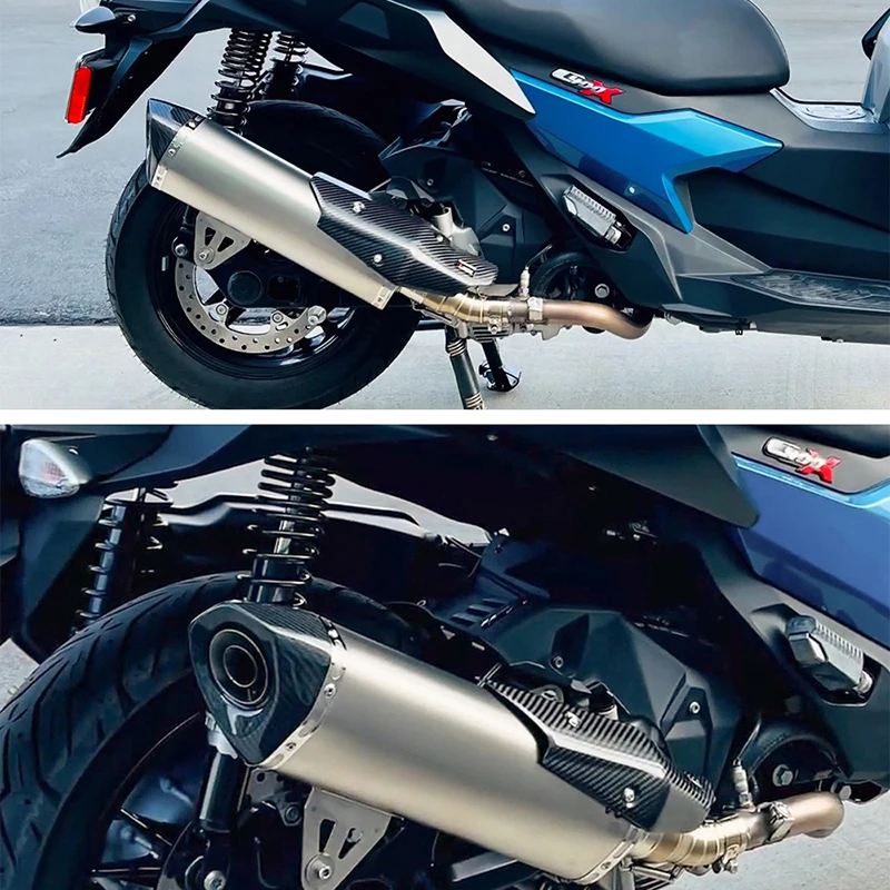 ل C400X C400GT 2018 2019-2023 دراجة نارية العادم الهروب ربط الأنابيب ألياف الكربون غطاء الخمار