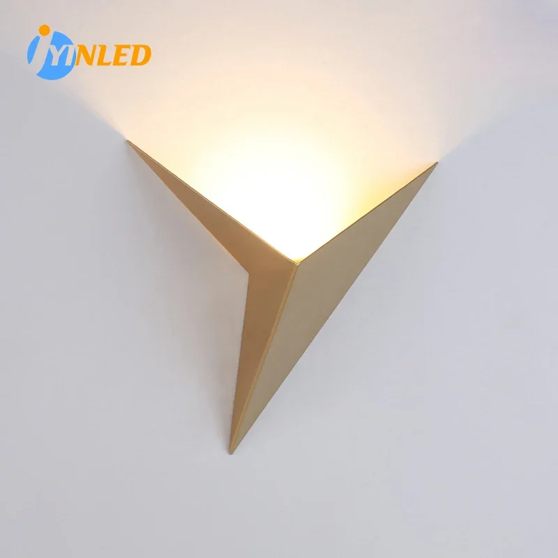 

2pcs Indoor Wall Sconce Lighting Creative Triangle Wall Lamp Nordic Led Wall Lights Living Room Background Bedside Lamps Stairs