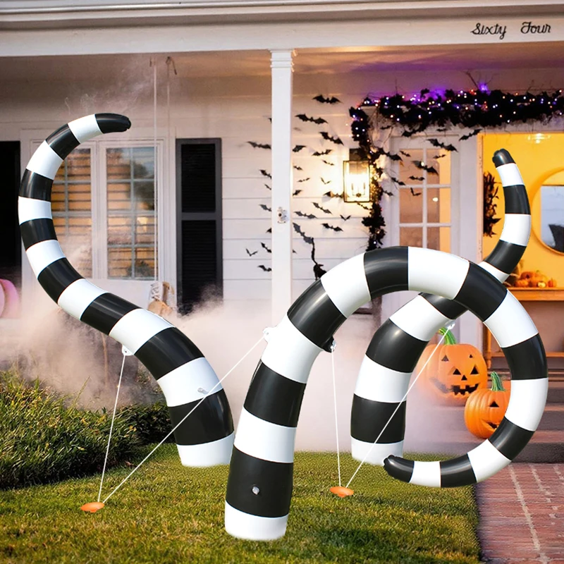 For Halloween Inflatable Giant Sandworm Decorations Large Halloween Outdoor Courtyard Inflation  for Festival Party Decor