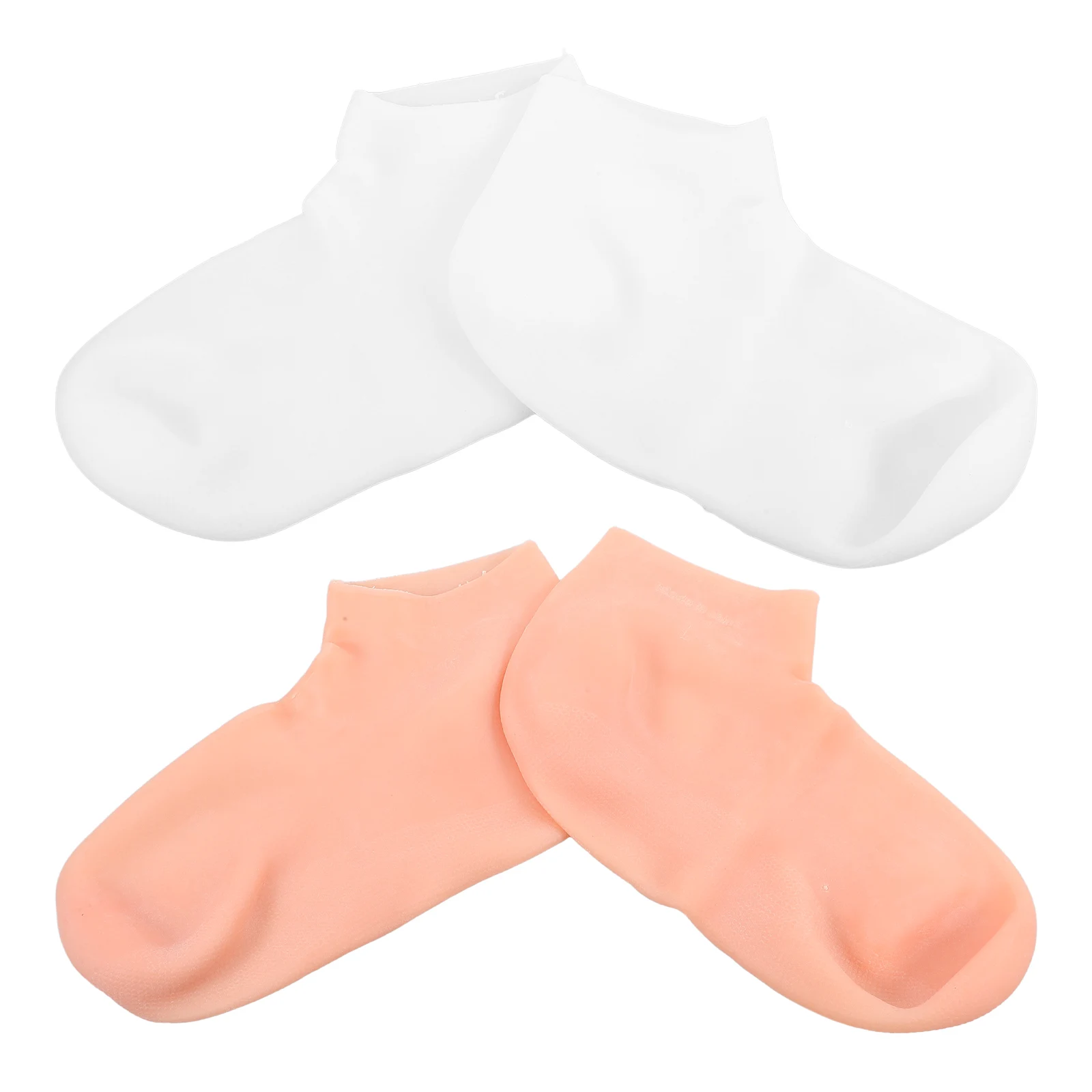 

2 Pairs Dry Feet Women Foot Moisturizing Foot Covers Covers Lotion Spa Moisturizing Socks Socks White Beige L 38 40
