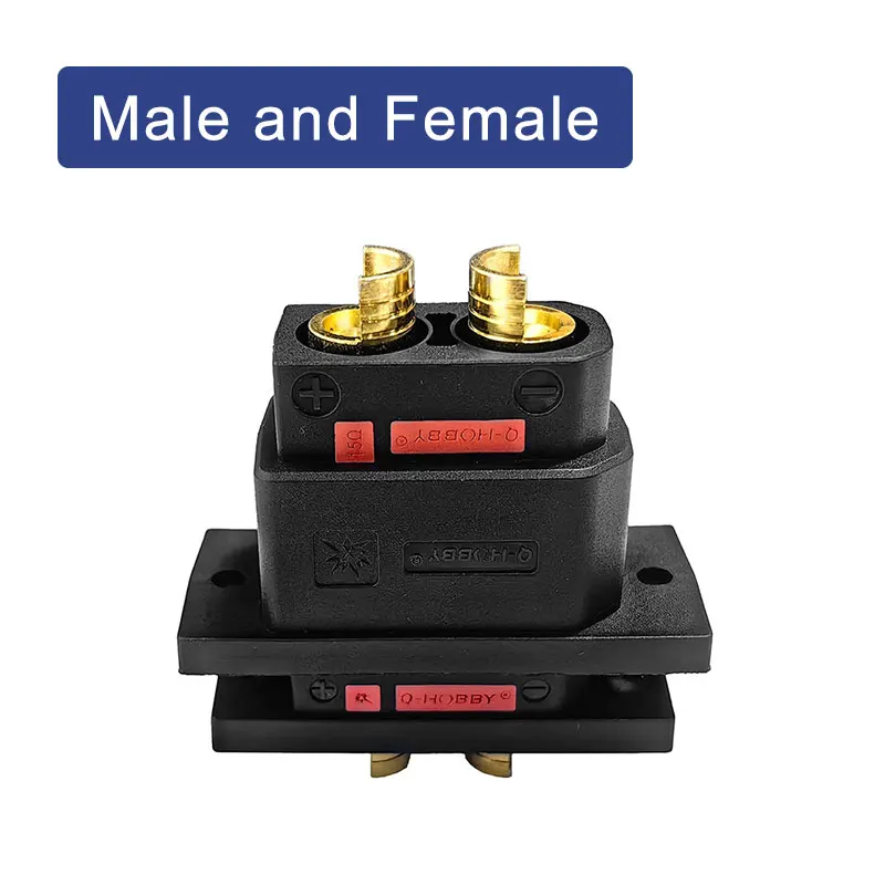 130-180A Male Female Battery Connector for Drone Electric Vehicle QS8P-S High Current Anti Spark Lock Plate Charging Power Plug