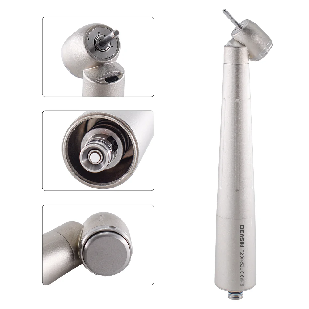 

X450L Dental 45 Degree LED Fiber Optic High Speed Handpiece Air Turbin Triple water jet for NSK Coupler Dentist Tools