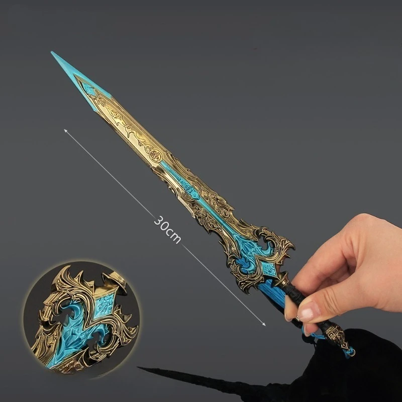 30 cm/11,81 Zoll Schöpfung der Götter 12 göttliche Schwerter alte Waffe Qingyun Schwert Legierung Waffe Modell Metall Spielzeug Sammlung Ornament