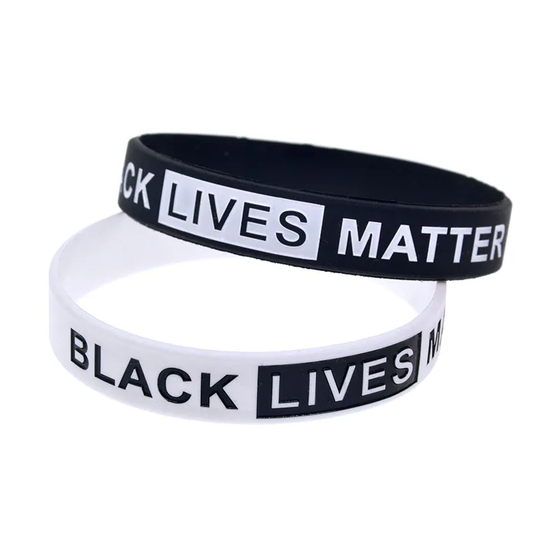 1 Pc Black Lives Matter Silicone Wristband Activism & Awareness Support Rubber Bangle