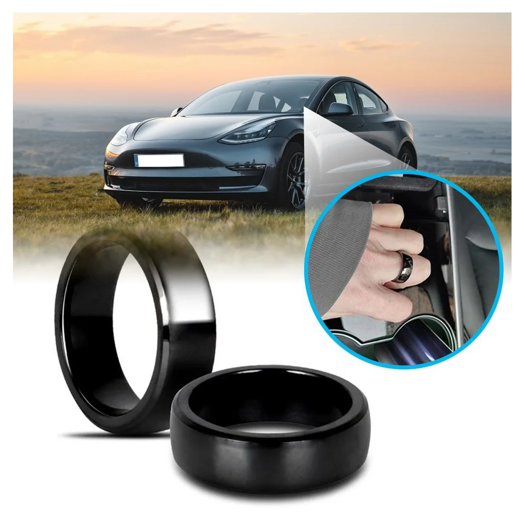 

Ceramics Smart Ring Accessories for Tesla Model 3 Y Replace Car Key Card Key Fob Made With Original Chips Waterproof