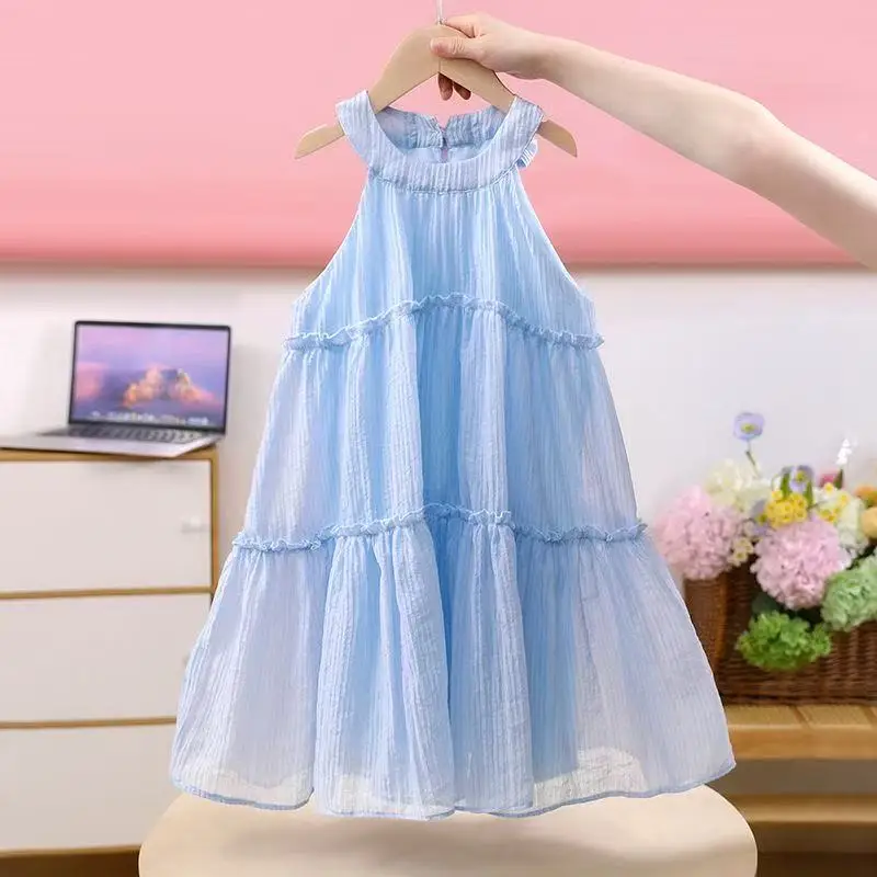 

Children's Clothing Girls' Summer Dress New Style baby Girl Sleeveless Vest Princess Dress Fashion Casual Cotton Lace Dresses