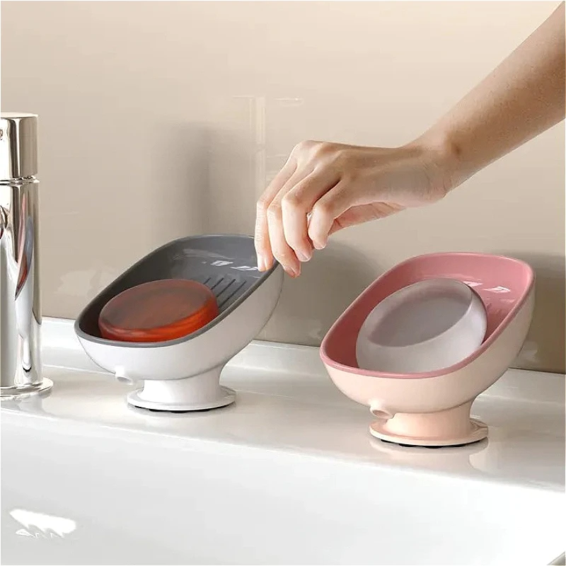 Super Suction Cup Soap Dish with drain water For Bathroom Soap Holder Kithcen Sponge Holder Soap container Bathroom Supplies2025