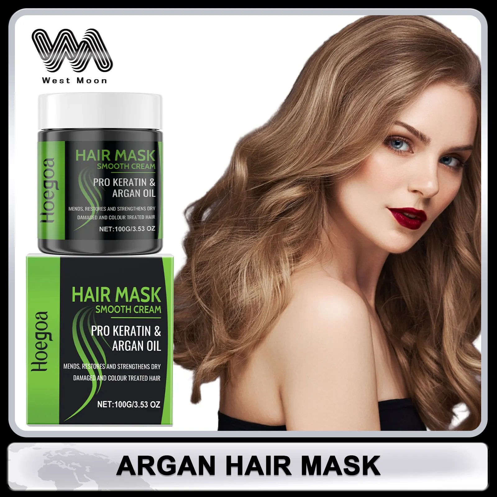 

Argan Hair Mask Repairing Damage Frizzy Deep Hydration for Hair Strengthen Root Nourish Shiny Soft Straightening Curly Hair Care