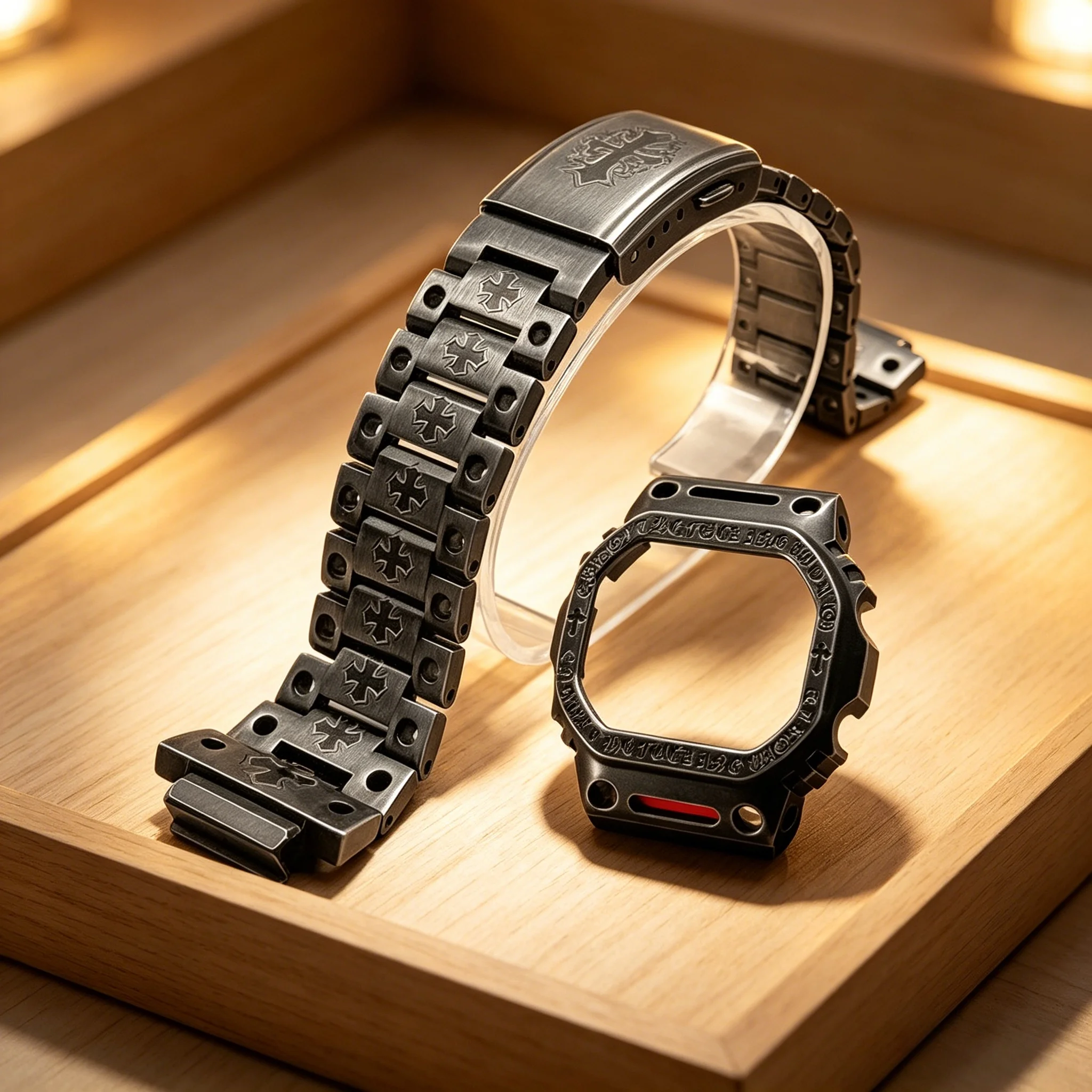 

C.H Engraved Stainless Steel Customisation Kit – Compatible with the Casio GW-M5610, GWB-5600 and GW-B5000 series