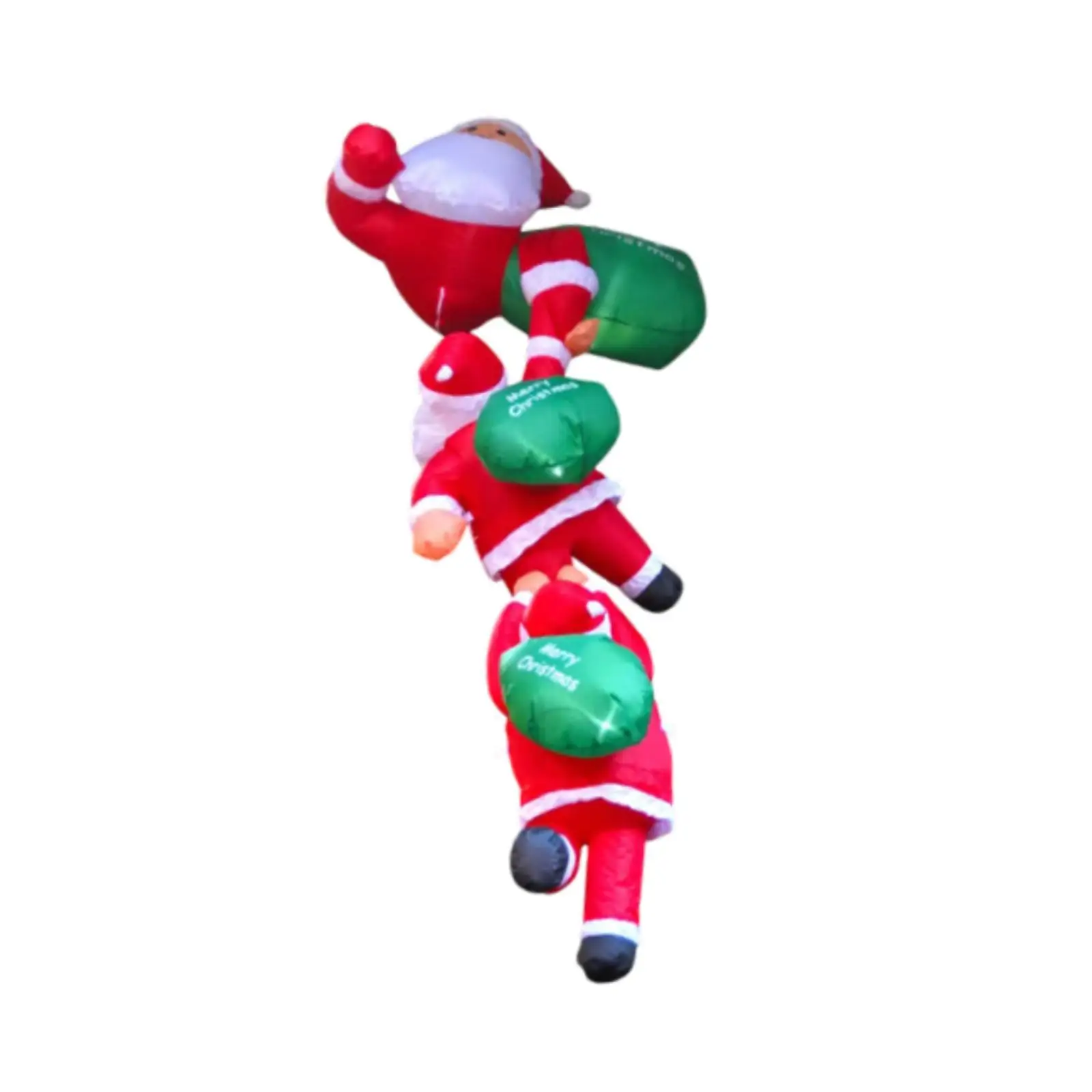 LED Inflatable Santa Claus Outdoor Hanging Christmas Decor Large Yard Ornament for Family Garden Celebration