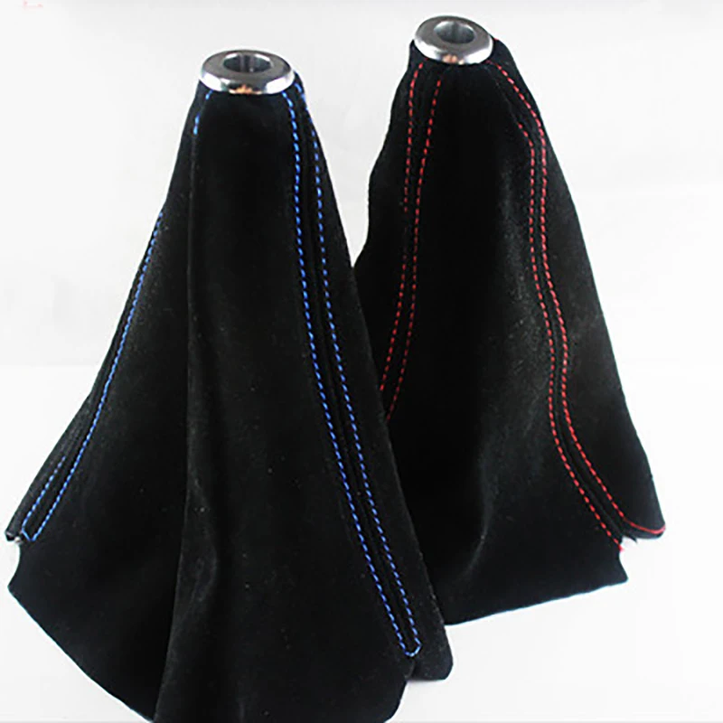 

Universal Suede Leather Manual Gear Shift Knob Boot Racing Car Shifter Lever Cover Collars