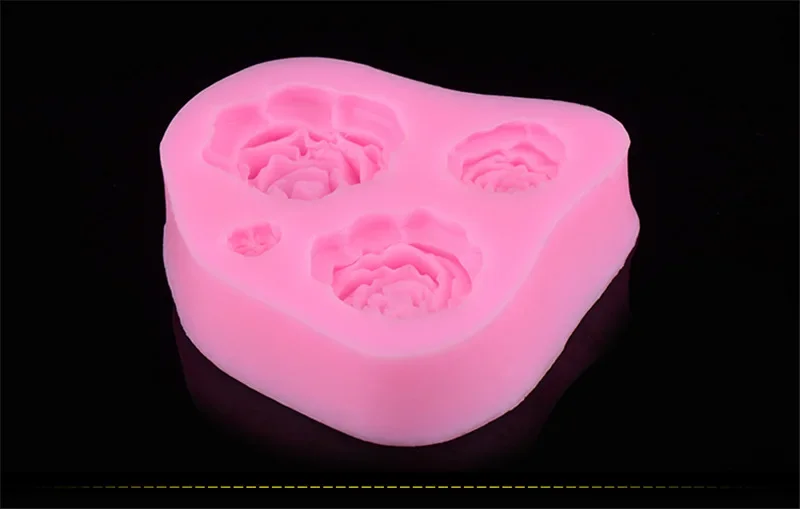 

1PC Rose Flowers Silicone Cake Mold 3D Fondant Chocolate Soap Mold Baking Forms DIY Cake Wedding Decorating Tools JK 0879
