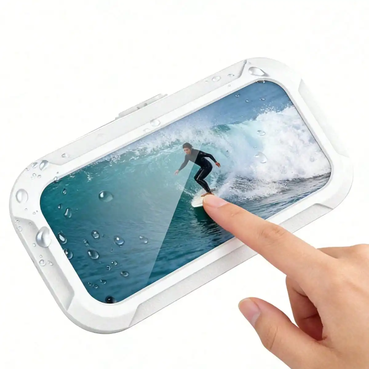 

White Waterproof 360° Rotation Shower Phone Holder Toilet Bathtubs Shower Phone Case Adjustable Phone Shower Holder Sensitive Screen Valentine's Day Gift
