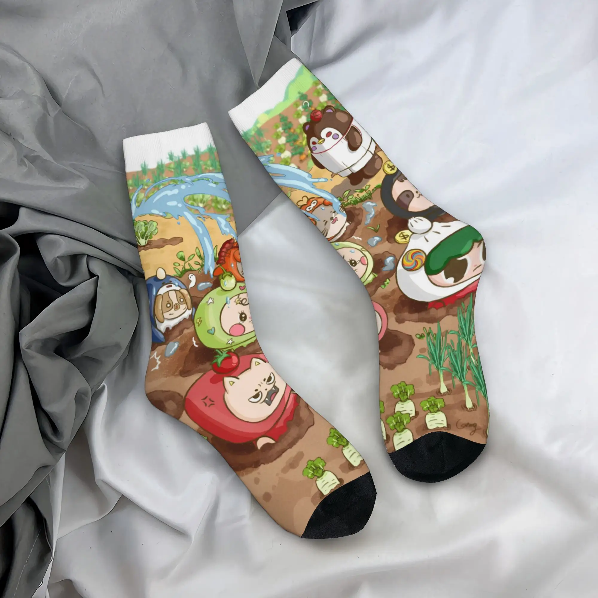 G-GMMTV Cartoon Dress Socks Men Women Warm Fashion Novelty Bright Win Gemini Idol Crew Socks