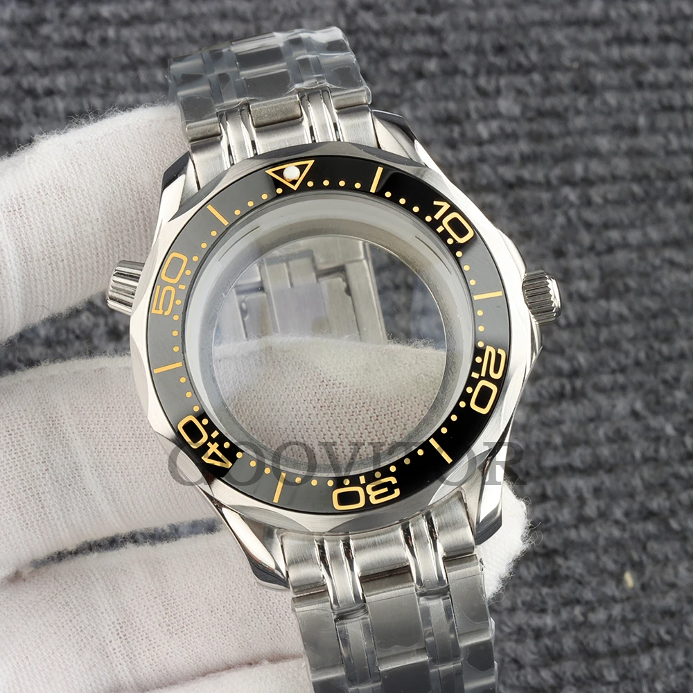 Cassa per orologio da uomo in acciaio inossidabile con cinturino impermeabile NH35 da 41 mm, adatta al movimento automatico Seamaster 300 Seiko NH35 NH36