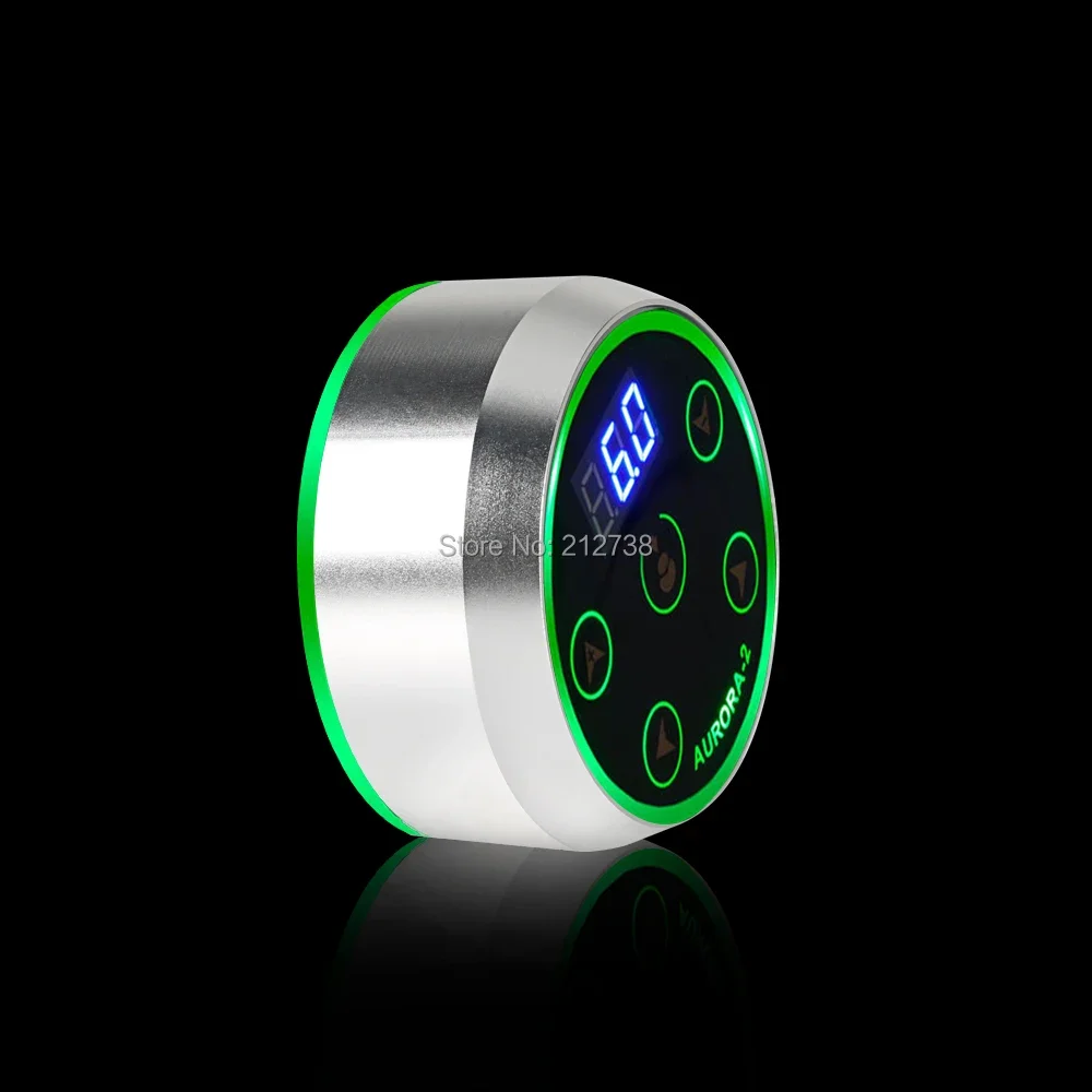 Новый профессиональный мини-блок питания для татуировки AURORA II с цифровым ЖК-дисплеем и адаптером питания для катушек и роторных машин для
