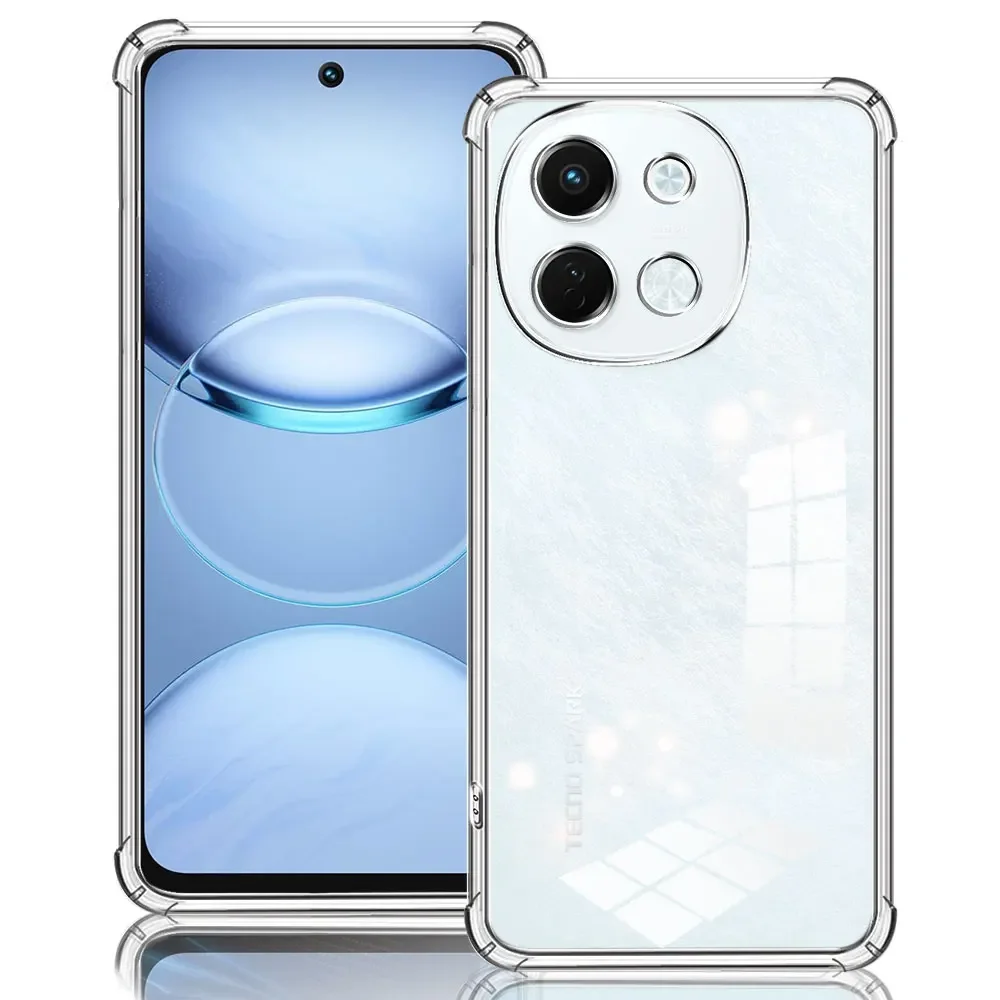 Чехол для телефона Tecno Spark 30 Pro KL7, прозрачный противоударный чехол с подушкой безопасности, мягкая силиконовая задняя крышка Tecno Spark 30 4G 5G KL6 KL8 Funda
