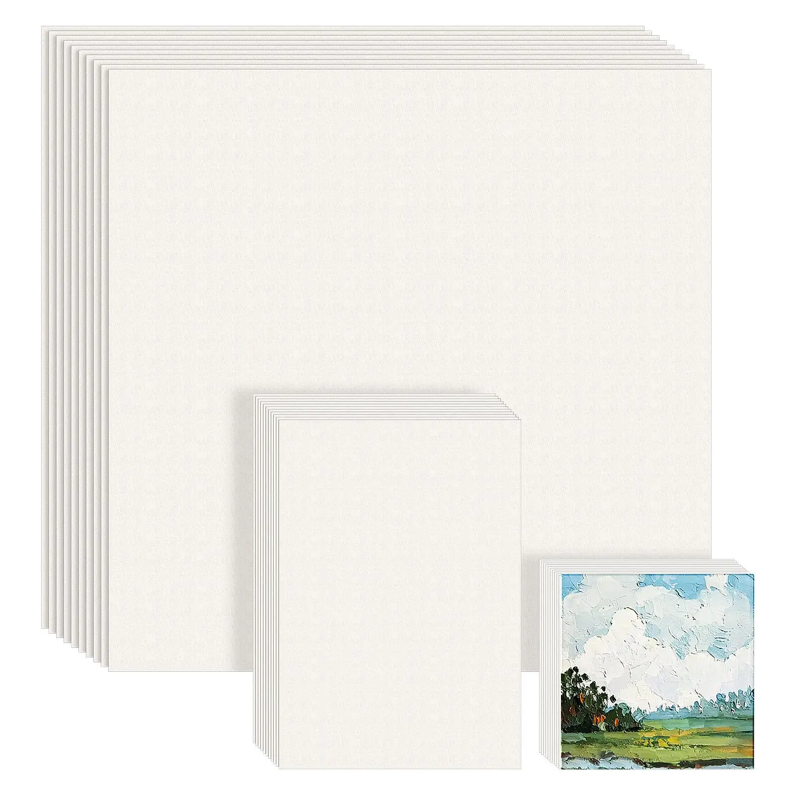 55 Sheets Pastel Paper Drawing Canvas Artist Painting Supplies Watercolor Loose Watercolor Paper Bulk Sheets Thick Sturdy Bulk